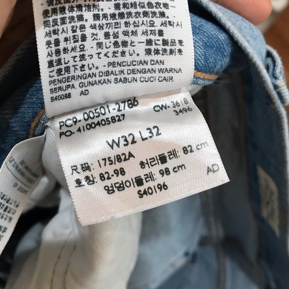 Vintage Levi's 501 Straight Jeans Big E - Picture 6 of 8